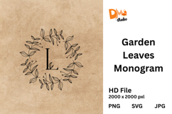 Garden Leaves Monogram Product Image 1