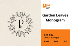 Garden Leaves Monogram Product Image 1