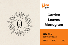 Garden Leaves Monogram Product Image 1