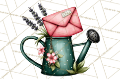 Garden Letters Clipart, Printable Envelope PNG, Romantic Product Image 2