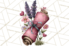 Garden Letters Clipart, Printable Envelope PNG, Romantic Product Image 5