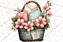 Garden Letters Clipart, Printable Envelope PNG, Romantic Product Image 3