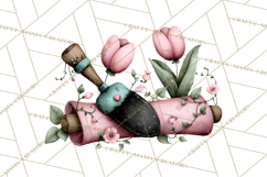 Garden Letters Clipart, Printable Envelope PNG, Romantic Product Image 3