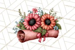 Garden Letters Clipart, Printable Envelope PNG, Romantic Product Image 5