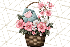 Garden Letters Clipart, Printable Envelope PNG, Romantic Product Image 2