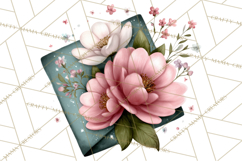 Garden Letters Clipart, Printable Envelope PNG, Romantic Product Image 5