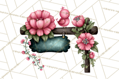 Garden Letters Clipart, Printable Envelope PNG, Romantic Product Image 2