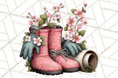 Garden Letters Clipart, Printable Envelope PNG, Romantic Product Image 4