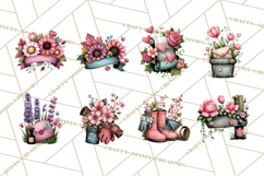 Garden Letters Clipart, Printable Envelope PNG, Romantic Product Image 9