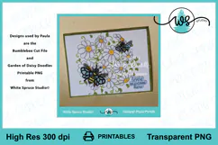Garden of Daisy Doodles PNG Printable, Flower Digi Stamp Product Image 7