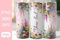 Garden of wildflowers tumbler PNG | Customizable PNG design Product Image 1