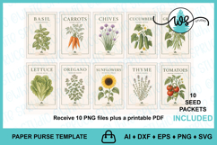 Garden Paper Purse and Tools, Gift Box Seed Packets Product Image 3