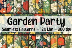 Garden Party Digital Papers - Seamless Patterns Product Image 1