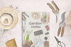 Watercolor Garden Tools Clipart Set, Garden Clothing Product Image 7