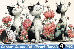 Garden Queen Cat Clipart Product Image 1