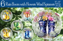 Garden Rain Boots Flowers Wind Spinners Sublimation Designs Product Image 1