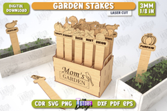 Garden Stakes Laser Cut Bundle, 3D Garden Stakes Holder SVG Product Image 3
