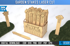 Garden Stakes Laser Cut| Gardening | Wooden Plant Marker Product Image 1
