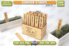 Garden Stakes Laser Cut Bundle, 3D Garden Stakes Holder SVG Product Image 5