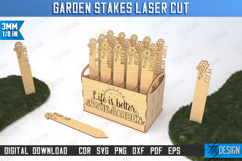 Garden Stakes Laser Cut Bundle, Wooden Plant Markers SVG Product Image 6