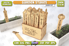 Garden Stakes Laser Cut Bundle, 3D Garden Stakes Holder SVG Product Image 7