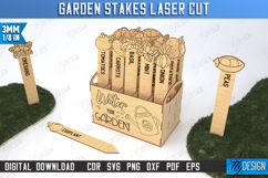 Garden Stakes Laser Cut| Gardening | Wooden Plant Marker Product Image 1