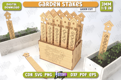 Garden Stakes Laser Cut Bundle, 3D Garden Stakes Holder SVG Product Image 11