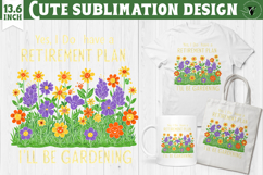 Garden sublimation design | Gardening clipart Product Image 1