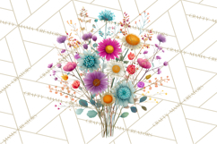 Whimsical Flowers &amp; Plants Clip Art PNG, Garden Floral Png Product Image 3