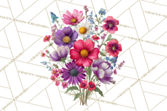 Whimsical Flowers &amp; Plants Clip Art PNG, Garden Floral Png Product Image 4