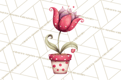 Whimsical Flowers &amp; Plants Clip Art PNG, Garden Floral Png Product Image 5