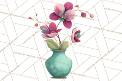 Whimsical Flowers &amp; Plants Clip Art PNG, Garden Floral Png Product Image 3