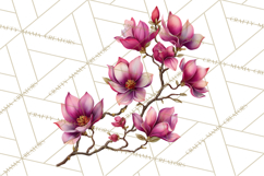 Whimsical Flowers &amp; Plants Clip Art PNG, Garden Floral Png Product Image 5