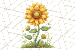 Whimsical Flowers &amp; Plants Clip Art PNG, Garden Floral Png Product Image 2