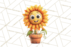 Whimsical Flowers &amp; Plants Clip Art PNG, Garden Floral Png Product Image 4