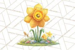 Whimsical Flowers &amp; Plants Clip Art PNG, Garden Floral Png Product Image 4