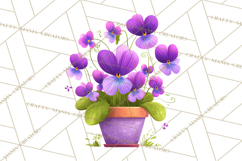 Whimsical Flowers &amp; Plants Clip Art PNG, Garden Floral Png Product Image 2