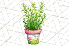 Whimsical Flowers &amp; Plants Clip Art PNG, Garden Floral Png Product Image 4