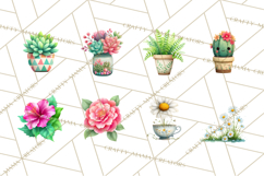 Whimsical Flowers &amp; Plants Clip Art PNG, Garden Floral Png Product Image 7