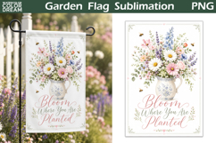 Bloom Garden Flag | Floral Pitcher Sublimation Product Image 1
