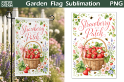 Strawberry Patch Garden Flag | Strawberry Basket Porch Decor Product Image 1
