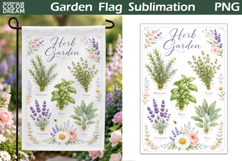 Herb Garden Flag | Botanical Herb Sublimation Product Image 1