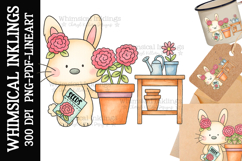 Garden Bunny Sublimation Clipart Product Image 1