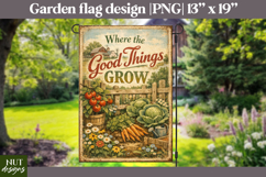 Harvest Garden flag Good Things Grow Farmhouse decor Product Image 1