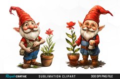 Gardening Gnome Image Clipart Product Image 1