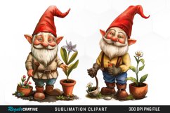 Gardening Gnome Graphics Clipart Product Image 1