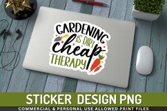 Gardening is dirt cheap Sticker PNG Product Image 1