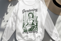 Gardening Is My Therapy SVG Relaxed Garden Woman Cut File Product Image 2