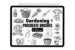 Gardening Procreate Stamps - Procreate Brushes