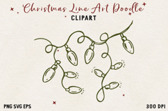 Vintage Hand-Drawn Christmas Illustration| Line Art Clipart Product Image 1